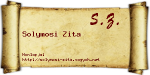 Solymosi Zita névjegykártya